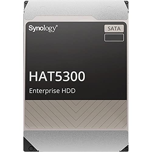 Synology HAT5300 SATA-HDD, 12 TB, 8,9 cm (3,5 Zoll), 7200 U/min, für 24/7 Umgebungen, HAT5300-12T, Silber, 12TB von Synology