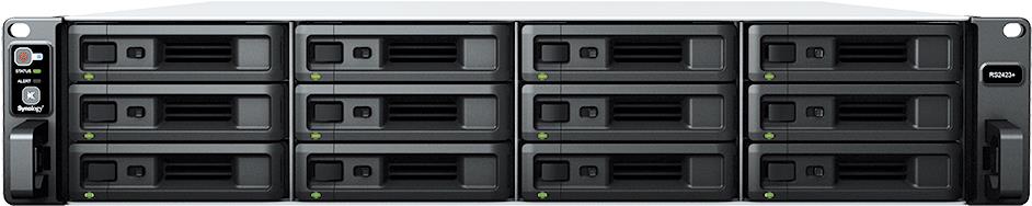 Synology RackStation RS2423+ NAS Rack (2U) Ryzen Embedded V1780B 8 GB DDR4 72 TB HDD DiskStation Manager Schwarz (RS2423+ + 12X HAT3300-6T) von Synology