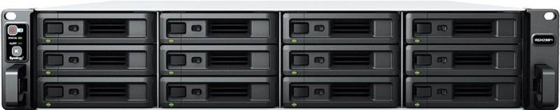 Synology RackStation RS2423RP+ NAS Rack (2U) Ryzen Embedded V1780B 8 GB DDR4 48 TB HDD DiskStation Manager Schwarz (RS2423RP+ + 12X HAT3300-4T) von Synology
