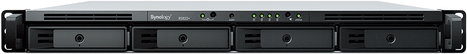 Synology RackStation RS822+ - NAS-Server - 4 Schächte - Rack - einbaufähig - SATA 6Gb/s - RAID 0, 1, 5, 6, 10, JBOD - RAM 2GB - Gigabit Ethernet - iSCSI Support - 1U (RS822+) von Synology