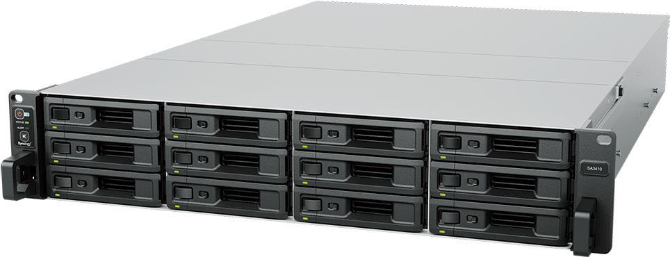 Synology SA SA3410 NAS & Speicherserver Rack (2U) Eingebauter Ethernet-Anschluss Schwarz - Grau D-1541 (SA3410) von Synology