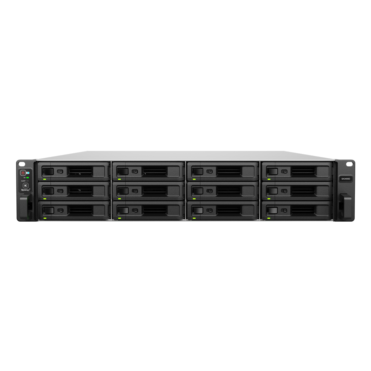 Synology SA3400D NAS 12-Bay 3,5" SAS HDD - 1x 10 GbE, 2x GbE, 1x PCIe-x8, 8GB RAM (pro Controller) von Synology