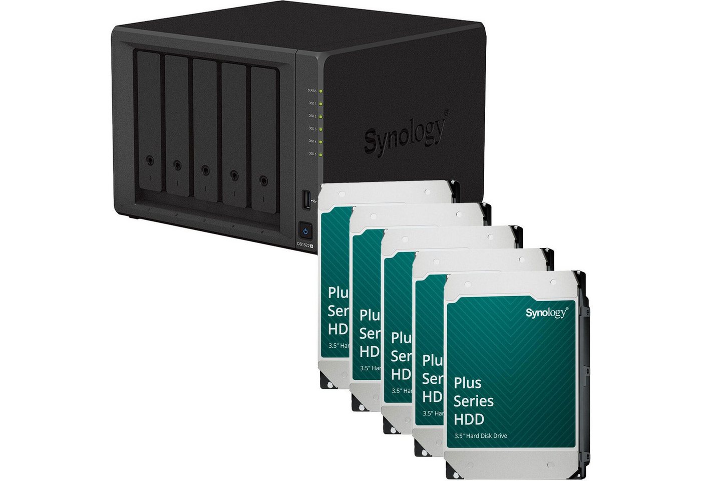 Synology Synology DS1522+ & Synology HAT3310-12T PC-Arbeitsspeicher Synology Synology DS1522+ & Synology HAT3310-12T PC-Arbeitsspeicher von Synology