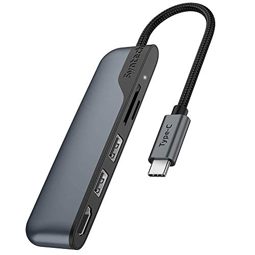 Syntech USB-C-Hub, 5-in-1-USB-C-auf-HDMI-Adapter mit SD-/MicroSD-Kartenleser und 2 USB-3.0-Anschlüssen, kompatibel mit MacBook Pro, MacBook Air, Dell XPS, Lenovo Thinkpad, HP-Laptops und mehr Syntech USB-C-Hub, 5-in-1-USB-C-auf-HDMI-Adapter mit SD-/MicroSD-Kartenleser und 2 USB-3.0-Anschlüssen, kompatibel mit MacBook Pro, MacBook Air, Dell XPS, Lenovo Thinkpad, HP-Laptops und mehr von Syntech