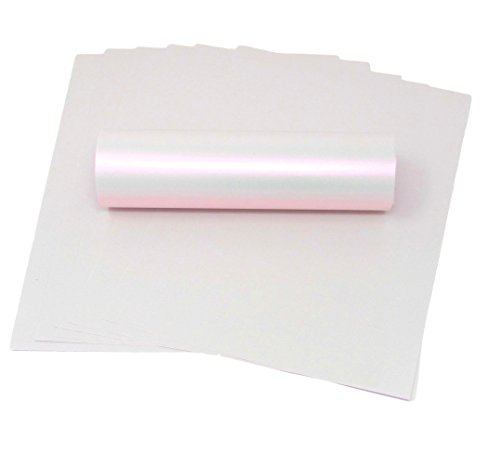 Papier im A4-Format, elfenbeinfarben, mit rosafarbenem Schimmer, Perlmutt-Optik, 100 g/m², passend für Tintenstrahl- und Laserdrucker - 100 von Syntego
