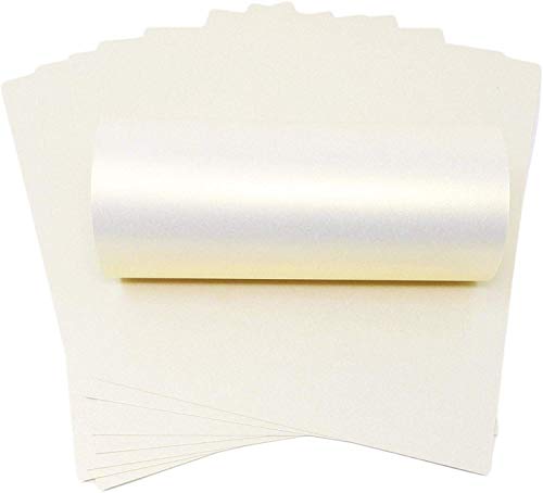 Syntego A4 Blütenblätter doppelseitiges Perlmuttpapier, geeignet für Tintenstrahl- und Laserdrucker, 10 Goldweiß, 120 g/m² (Gold, Weiß) von Syntego