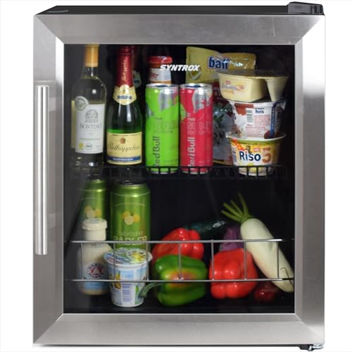 Syntrox 46 l Edelstahl Mini Kühlschrank mit Glastür Capellas | Hotelkühlschrank, Getränkekühlschrank, mit LED-Beleuchtung, Automatische Abtaufunktion Syntrox 46 l Edelstahl Mini Kühlschrank mit Glastür Capellas | Hotelkühlschrank, Getränkekühlschrank, mit LED-Beleuchtung, Automatische Abtaufunktion von Syntrox Germany
