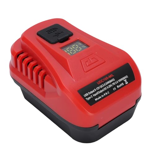 100W USB-Batterie-Adapter-Wechselrichter mit LED-Anzeige, Schnelles Laden für 48-11-1828 48-11-1815 48-11-1840 18V von Syrisora