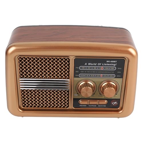 AM FM SW Radio mit Lautsprecher, Tragbares Radio für Home Kitchen Outdoor, Volles Band mit Einziehbarer Antenne (EU-Stecker) von Syrisora