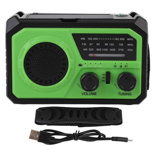 Solar-Handkurbel, Radio-Handkurbel, Notfallradio, 16000 MAh, Typ C, Solarbetriebene Handkurbel, Aufladbares Wetterradio mit SOS-Erinnerung, Taschenlampe, Kompass Solar-Handkurbel, Radio-Handkurbel, Notfallradio, 16000 MAh, Typ C, Solarbetriebene Handkurbel, Aufladbares Wetterradio mit SOS-Erinnerung, Taschenlampe, Kompass von Syrisora