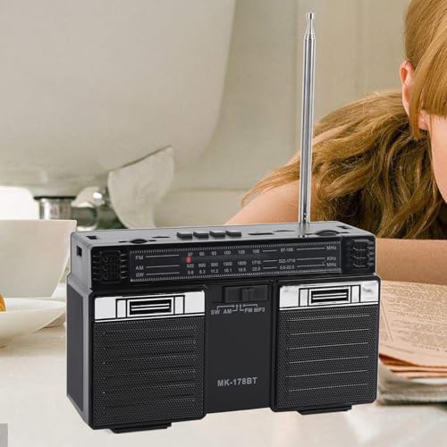 Tragbarer Radio -Lautsprecher, AM FM SW Radio mit Dual -Treibern, Kristallklarem Sound und Langer Akkulaufzeit, Genießen Sie FM -Sender, Musikstreaming und USB -Wiedergabe von Syrisora
