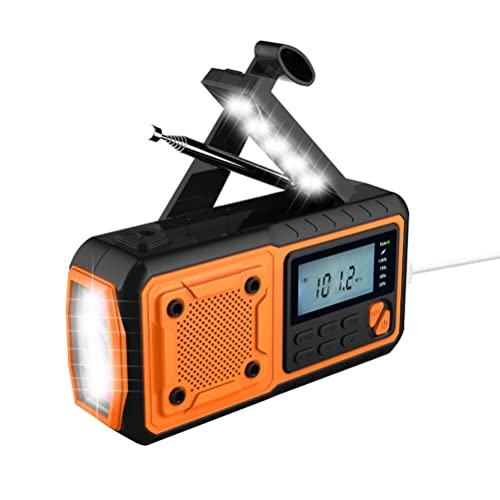 Tragbares Notfallradio mit Powerbank, Solar-Notfall-Handkurbel-Wetterradio, Wetterradio-Handkurbelradio, Aufziehbares Taschenlampenradio, Notfallradio von Syrisora