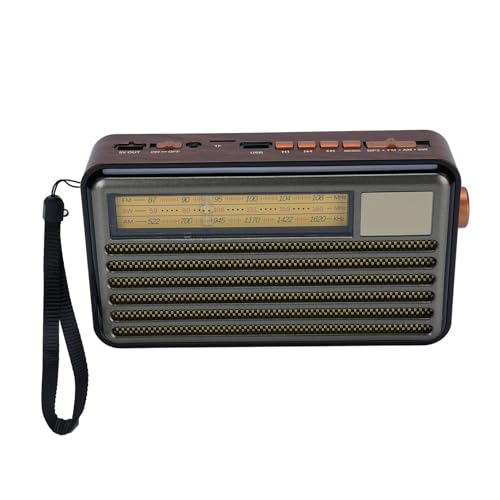 Tragbares Solar -Batterie -Radio mit, Vintage Retro Small Radio Lautsprecher FM AM für Outdoor -Beleuchtung, Notfall, Notfall Tragbares Solar -Batterie -Radio mit, Vintage Retro Small Radio Lautsprecher FM AM für Outdoor -Beleuchtung, Notfall, Notfall von Syrisora