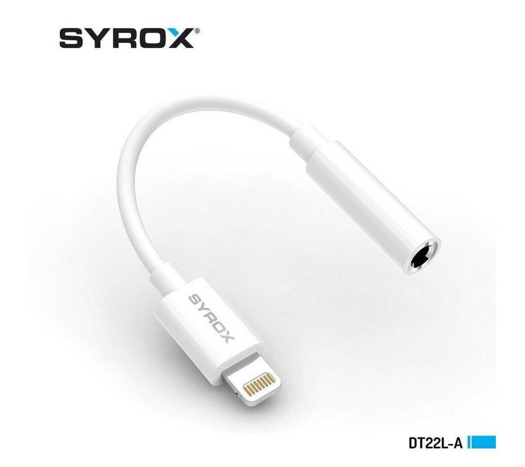 Syrox iPhone to 3.5 mm Headphone Audio-Adapter 8Pin zu 3,5-mm-Klinke Audio-Adapter, 9 cm von Syrox