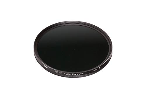Syrp Large Super Dark Variable ND Filter - 82 mm - Neutraldichte - Reduziert Lichteinfall um 5-10 Blendenstufen (ND32-ND1024) - 72 mm + 77 mm Adapter + Etui inklusive - Hochwertiges Japanisches Glas von Syrp