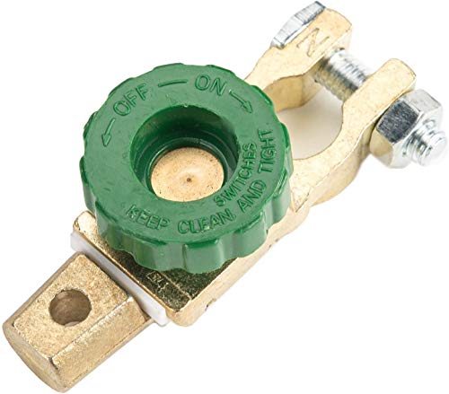Batterie-Haupt-Trennschalter, Batterieklemmen-Verbindungsschalter, Trennschalter mit grünem Knauf, 12 V oder 24 V, für Auto, LKW, Boot, Fahrzeuge von Sysoon