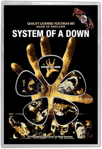 System Of A Down - Plektrum Hand 5er-Pack (Einheitsgröße) (Schwarz/Gelb) von System Of A Down