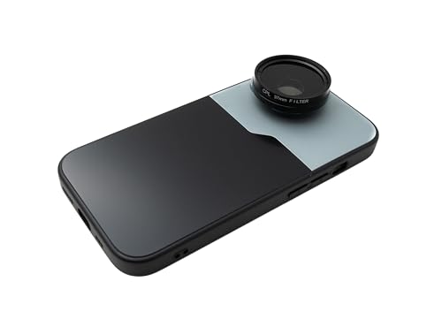 SYSTEM-S CPL Filter 37 mm Circular Polarizer Linse mit Gewinde Hülle für iPhone 15 von System-S