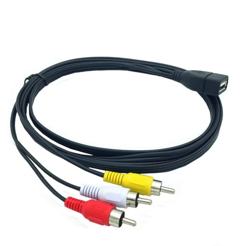 SYSTEM-S Cinch RCA Kabel 150 cm 3 polig Stecker zu USB 2.0 Typ A Buchse Audio SYSTEM-S Cinch RCA Kabel 150 cm 3 polig Stecker zu USB 2.0 Typ A Buchse Audio von System-S