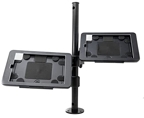 SYSTEM-S Doppel Tischhalterung 360° Ständer abschließbar für iPad Mini 6 (2021) Schwarz von System-S
