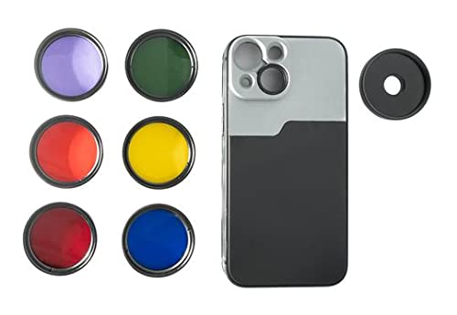 SYSTEM-S Farbfilter Set 37 mm 6 Stück Farbe Filter für Fotografie für iPhone 13 Mini von System-S