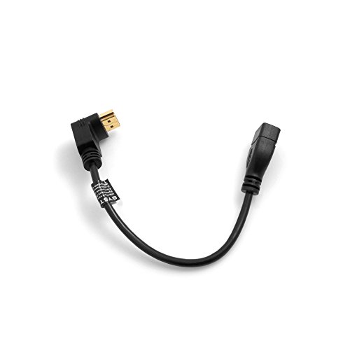 SYSTEM-S HDMI Kabel Stecker Aufwärts Winkel Winkelstecker 90° Gewinkelt zu HDMI Eingang Buchse 22 cm von System-S
