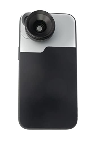 SYSTEM-S Makro Linse 1.1x bis 2.8X Filter mit Hülle in Schwarz für iPhone 13 von System-S