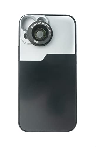 SYSTEM-S Makro Linse 2.8X HD Filter mit Hülle in Schwarz für iPhone 13 Mini von System-S
