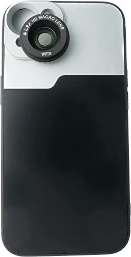 SYSTEM-S Makro Linse 2.8X HD Filter mit Hülle in Schwarz für iPhone 14 von System-S