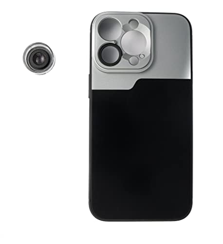 SYSTEM-S Makro Linse 30x Mikroskop Filter mit Hülle in Schwarz für iPhone 13 Pro von System-S