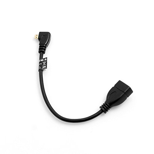 SYSTEM-S Micro HDMI Kabel Gewinkelt zu HDMI Eingang Buchse 21 cm von System-S