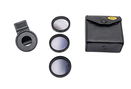 SYSTEM-S ND Linse Set Neutraldichte Übergang Filter Graufilter mit Clip Tasche Schwarz von System-S