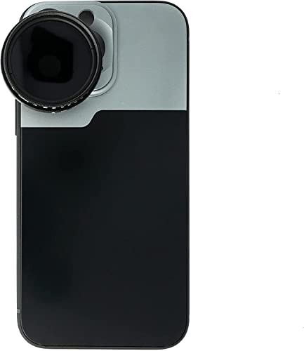 SYSTEM-S ND Vario Filter 37 mm 2 bis 4000 Neutraldichte mit Hülle für iPhone 14 Pro Max von System-S