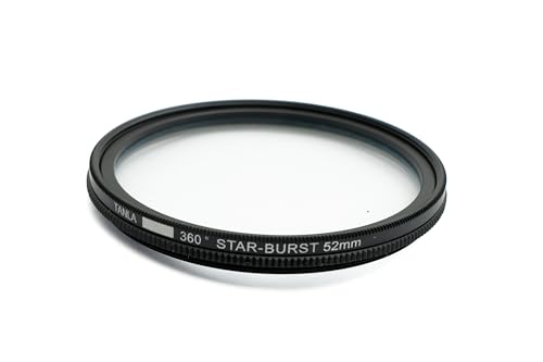 SYSTEM-S Star Burst Filter 52 mm 360° Cross Flare Linse für Smartphone Fotografie in Schwarz von System-S