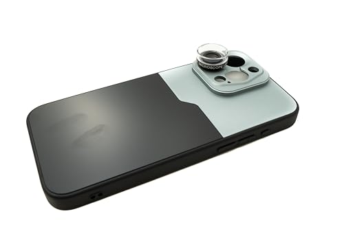 SYSTEM-S Super Makro Linse 30x 37 mm Mikroskop Filter mit Hülle für iPhone 15 Pro Max von System-S