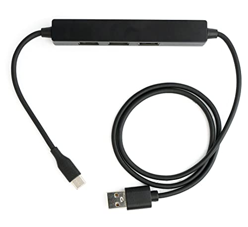 SYSTEM-S USB Hub 2.0 Typ A Stecker zu 3X A Buchse & 3.1 Typ C Stecker 55 cm in Schwarz SYSTEM-S USB Hub 2.0 Typ A Stecker zu 3X A Buchse & 3.1 Typ C Stecker 55 cm in Schwarz von System-S