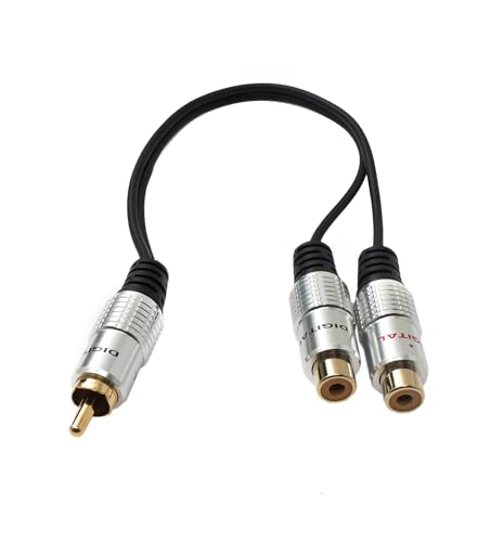 SYSTEM-S Y Cinch RCA Kabel 25 cm 1 polig Stecker zu 2X Buchse Audio in Schwarz SYSTEM-S Y Cinch RCA Kabel 25 cm 1 polig Stecker zu 2X Buchse Audio in Schwarz von System-S