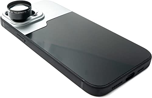 SYSTEM-S Zoom Linse 3X Tele Objektiv Filter mit Hülle in Schwarz für iPhone 14 Pro Max von System-S