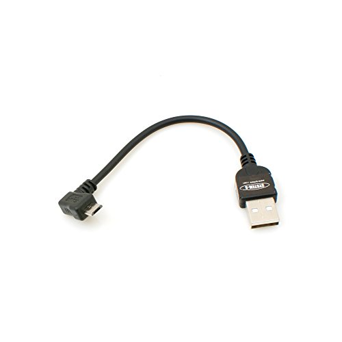 System-S 10 cm Micro USB 2.0 Kabel Links gewinkelt 90 Grad Winkelstecker Adapter Datenkabel und Ladekabel von System-S