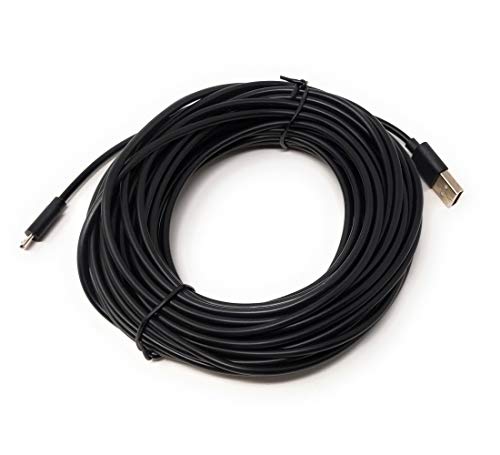 System-S 13 m Meter Micro USB Kabel Ladekabel in Schwarz von System-S