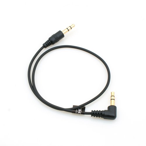 System-S 3-poliges 2 x 3.5 mm Klinke auf Klinke Audio Stereo AUX Headset Kabel Verlängerung mit 90° Winkelstecker 90 grad gewinkelt 30 cm von System-S
