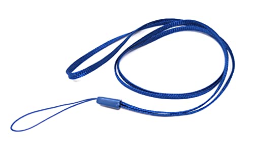 System-S 5X Halsband Umhängeband Trageband mit Schlaufe in Blau für Smartphone MP3-Player von System-S