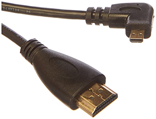 System-S 90 Grad gewinkelt Micro HDMI auf Standard HDMI Kabel 50 cm von System-S