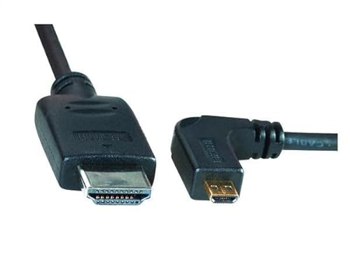 System-S 90° Grad gewinkelt Micro HDMI to Standard HDMI Kabel 1,5 m von System-S