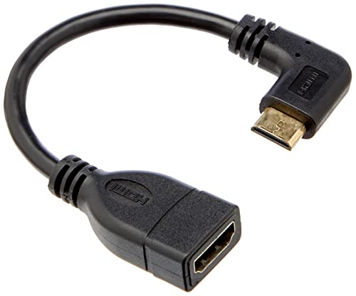 System-S 90° Grad gewinkelt Winkelstecker Mini-HDMI Male auf Standard HDMI Female Kabel Adapter, 48933429 von System-S