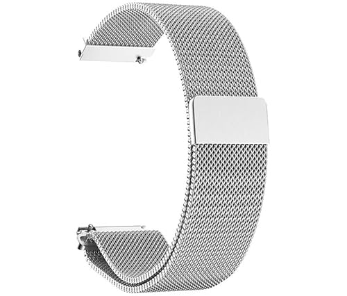 System-S Armband 20 mm Milanaise aus Metall schmal für Samsung Galaxy Watch 4 Smartwatch von System-S