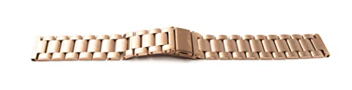 System-S Armband 20 mm aus Metall für Samsung Galaxy Watch 4 Smartwatch in Rosa von System-S
