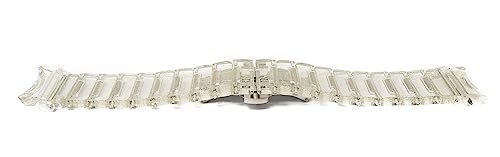 System-S Armband 20 mm aus PC für Samsung Galaxy Watch 5 4 Smartwatch in Glitzer Weiß von System-S
