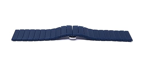 System-S Armband 20 mm aus PC mit Butterfly Faltschließe für Smartwatch in Blau von System-S