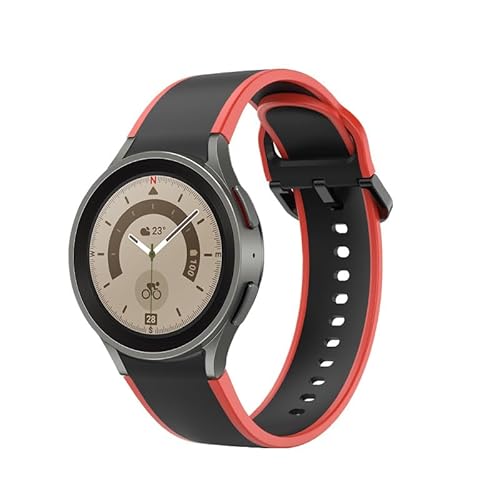 System-S Armband 20 mm aus Silikon für Samsung Galaxy Watch 5 4 Smartwatch Rot Schwarz System-S Armband 20 mm aus Silikon für Samsung Galaxy Watch 5 4 Smartwatch Rot Schwarz von System-S